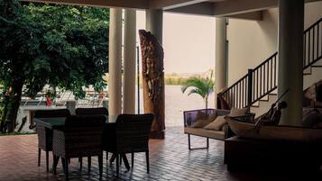 Blick von der Unterkunft