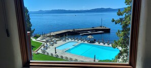 Pool - Tahoe luxury Brockway Springs Resort lakefront and heated pool year round (Kings Beach)