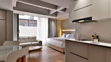 1 habitación y ropa de cama de alta calidad