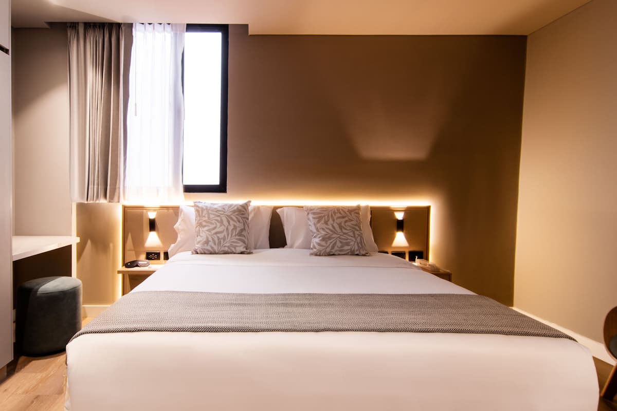 Appartement, 2 slaapkamers (1) | 1 slaapkamer, luxe beddengoed, een strijkplank/strijkijzer, gratis wifi