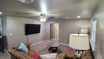 Smart TV, fireplace, printers