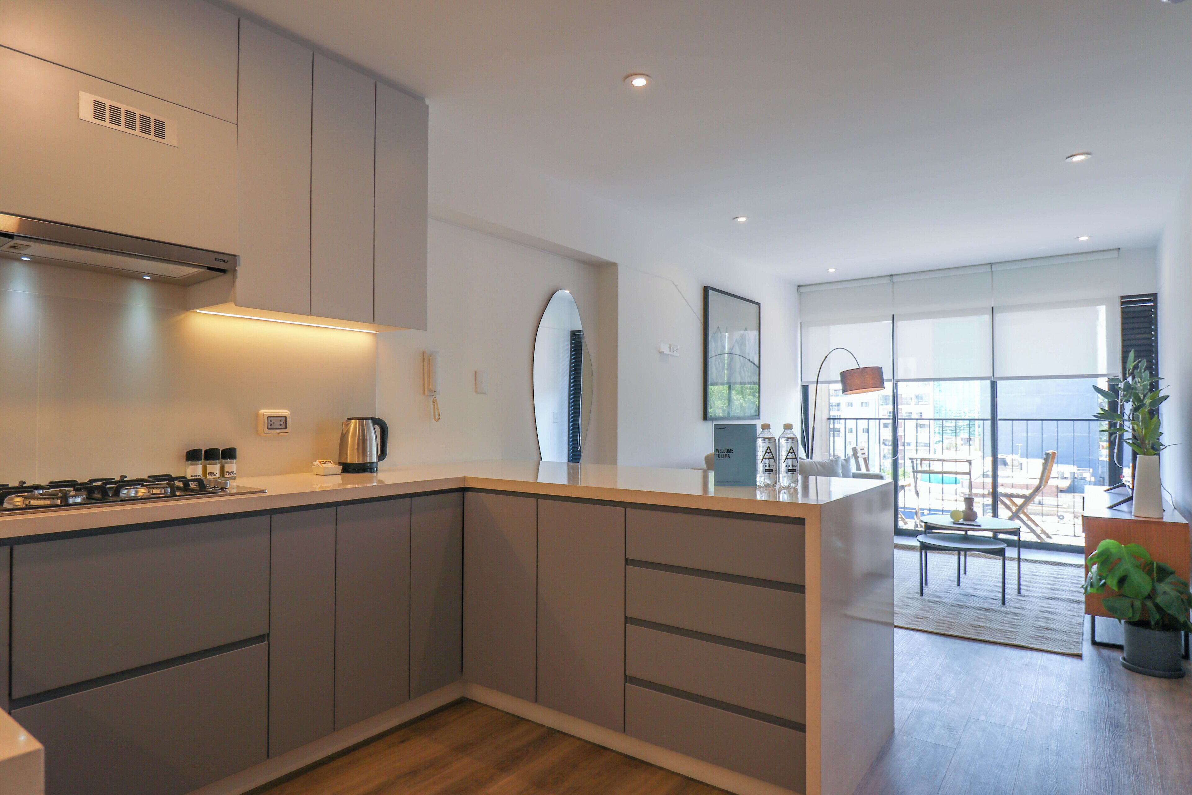 Apartment (602) | Private kitchen | Fridge, microwave, oven, toaster