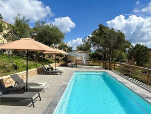 A heated pool - Villa NAOMI, swimming pool, 100 m from the beach (OLMETO)