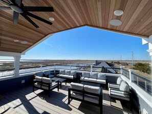 Terrace/patio - New 4,500 Sq.ft. 14 Guests, 5 Bed, 5 Bath, SkyDeck, Spa, Elevator, Docks, WiFi. (Middle Township)