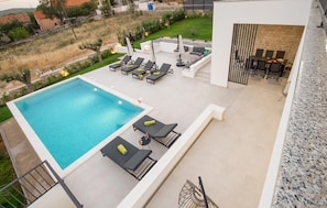 A heated pool