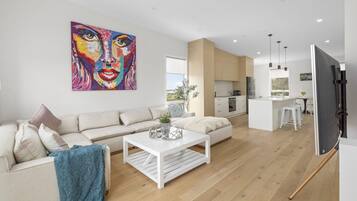 Smart TV, foosball, books