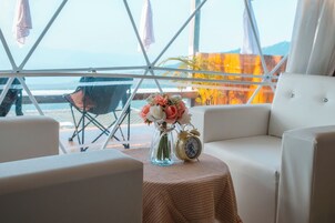 Deluxe Cabin, Hill View | Living area