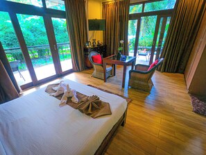 Rom – deluxe, balkong, hageutsikt | Wi-fi (inkludert)