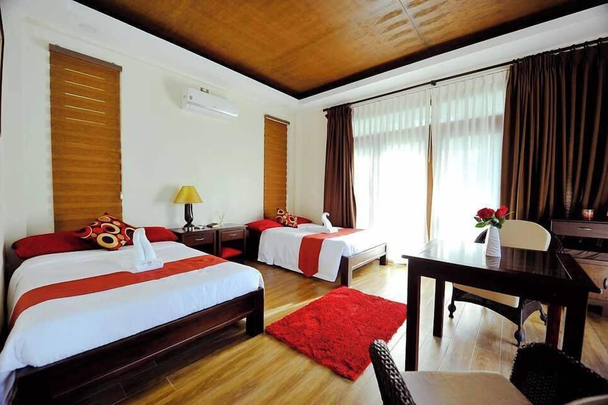 Premier Room, 2 Double Beds, Balcony, Garden View | 1 bedroom, free WiFi