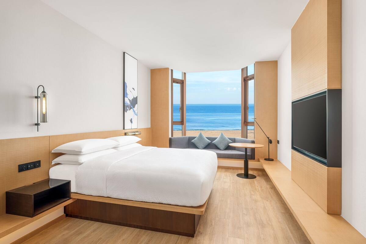 In-room safe, blackout drapes, iron/ironing board, bed sheets