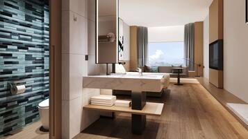 Room, 2 Double Beds, Ocean View | In-room safe, blackout drapes, iron/ironing board, bed sheets