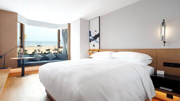 In-room safe, blackout curtains, iron/ironing board, bed sheets