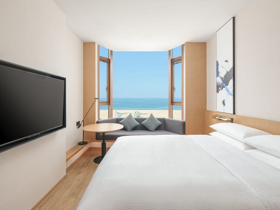 Suite, 1 King Bed, Ocean View | In-room safe, blackout drapes, iron/ironing board, bed sheets