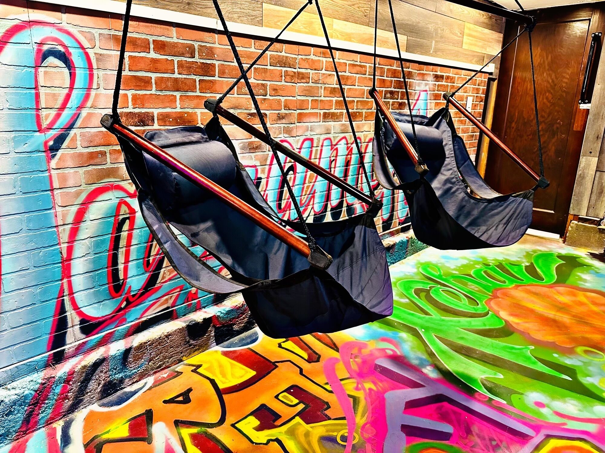 Artful Escape: DIY Basement-Swing Chairs/Gym/Sauna