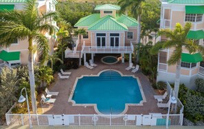 A heated pool - Ocean Oasis at Sunset Marina-2 bed 2 bath oceanfront condo w/boat slip rental (Key West)
