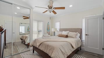 2 bedrooms, iron/ironing board, travel crib, WiFi
