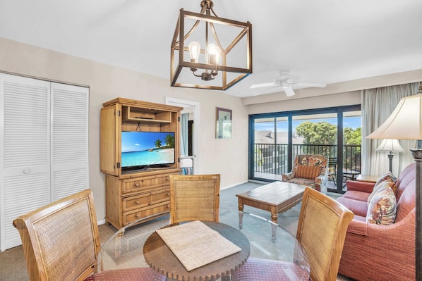 TV, DVD player, offices