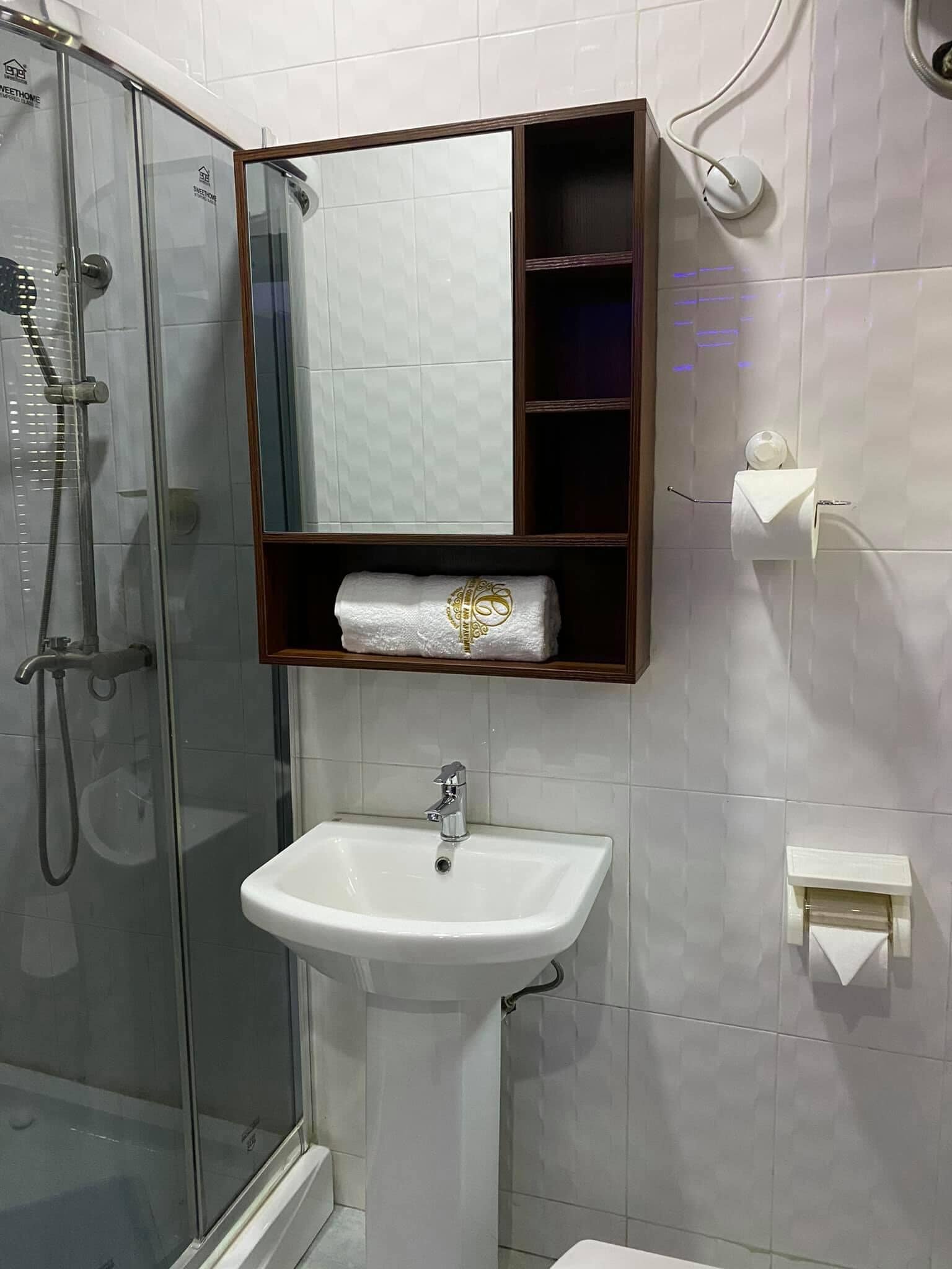 Free toiletries, hair dryer, slippers, towels