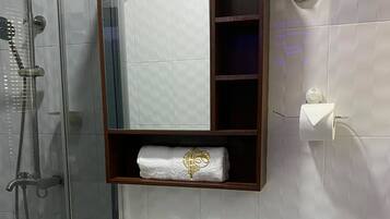 Free toiletries, hair dryer, slippers, towels