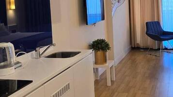 Studio, Balcony, Sea View | Desk, laptop workspace, free WiFi