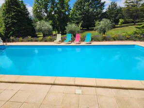 Pool - Quaint Peaceful House for Rent (Lacapelle-Biron)