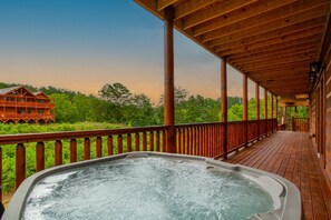 Terrace/patio - Luxury Log Cabin | Private Indoor Pool, Game Room & Hot Tub (Sevierville)