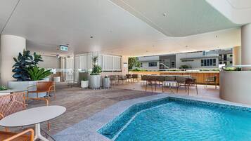 A heated pool