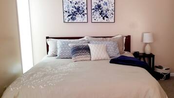 2 bedrooms, bed sheets