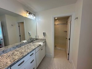 Shower, hair dryer, towels - 7br Oceanfront Private Heated Pool Elevator (Kure Beach)