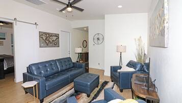Smart TV, DVD player, books