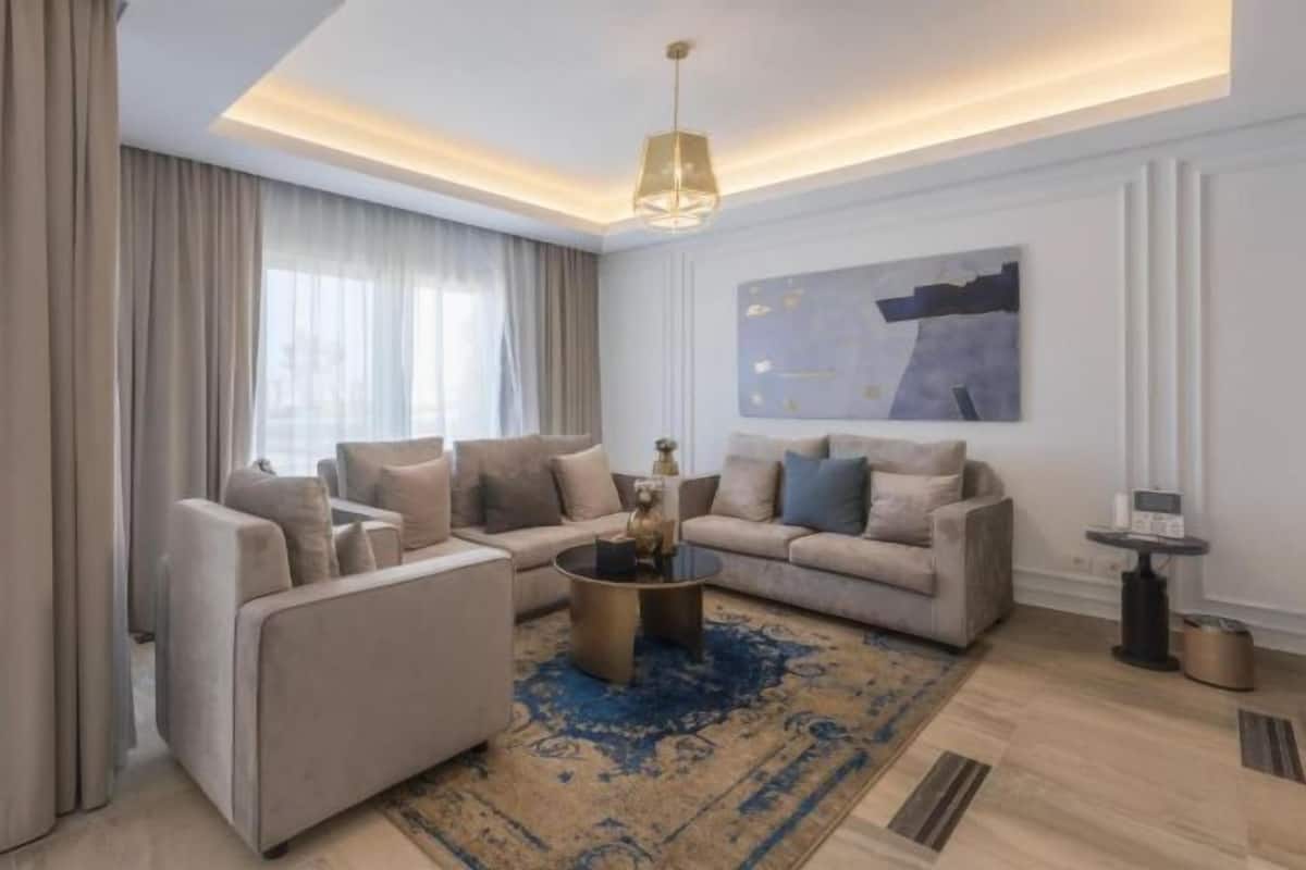 Living area | 55-inch flat-screen TV with satellite channels