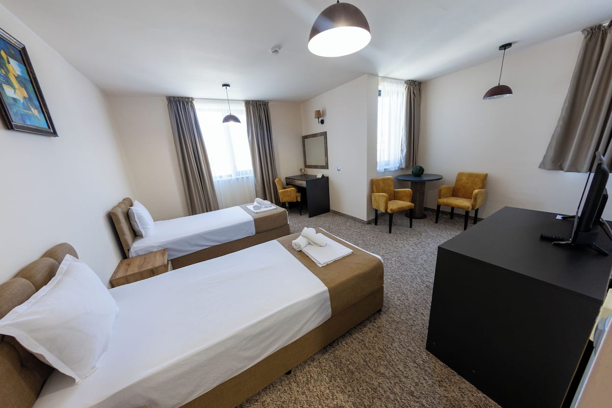 Deluxe Double Room, 2 Twin Beds, Non Smoking | Minibar, desk, laptop workspace, iron/ironing board (on request)