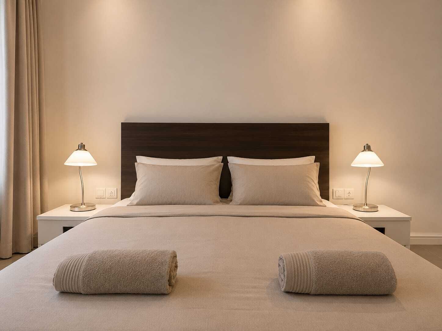 1 slaapkamer, een strijkplank/strijkijzer, gratis wifi, beddengoed