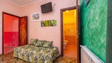 1 室のベッドルーム、WiFi (無料)、ベッドシーツ