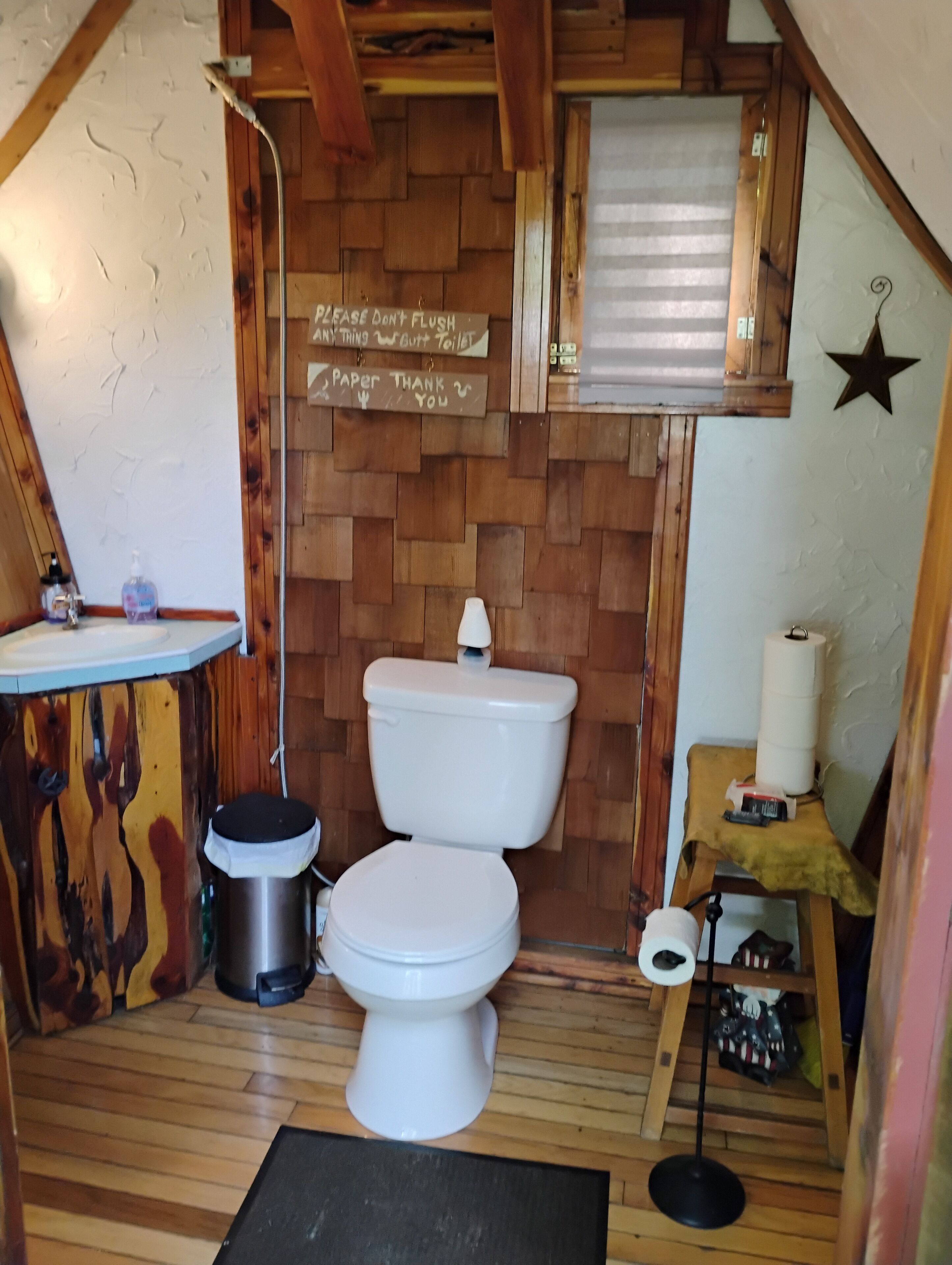 Shower, eco-friendly toiletries, towels, soap