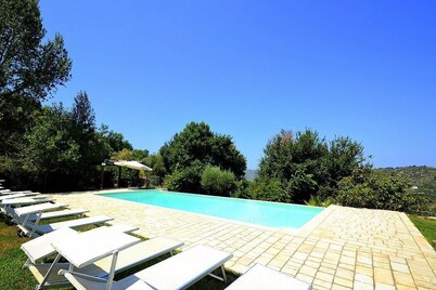 Villa Nefele: A spacious and welcoming two-story villa in a quiet position, located on a hillside above the sea, with Free WI-FI.