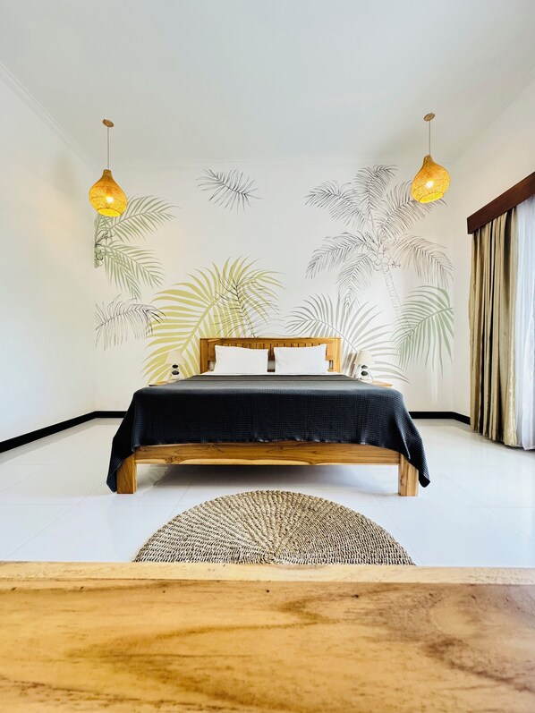 Chambre Deluxe, vue sur le jardin | Bureau, espace de travail pour ordinateurs portables