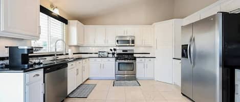 Microwave, oven, stovetop, dishwasher