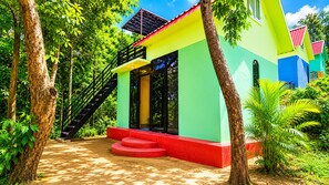 Basic Double Room, Partial Ocean View | Terrace/patio - Plankton Bungalow and Camping (Koh Rong)