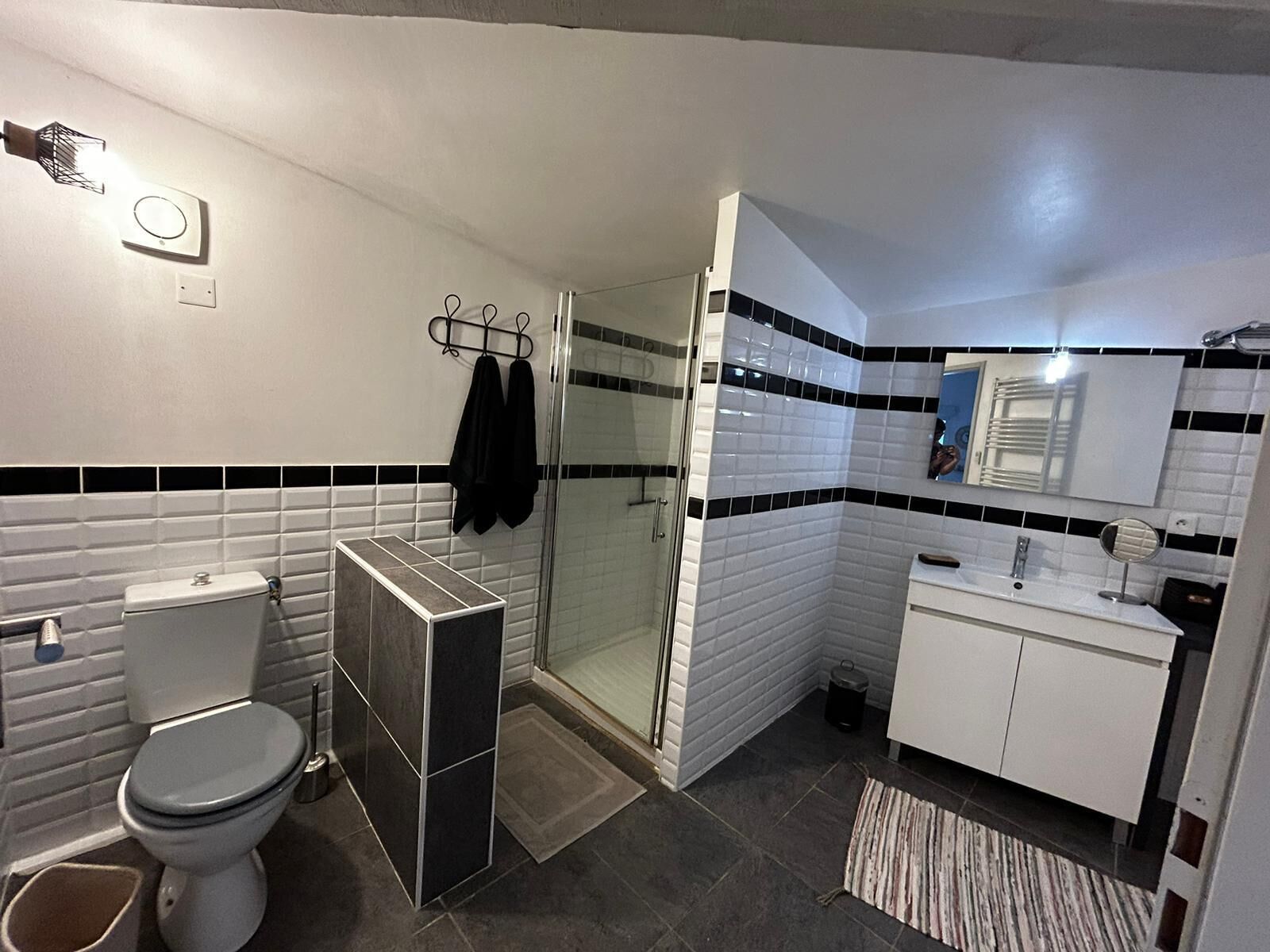 Hårføner, håndklær, såpe og sjampo