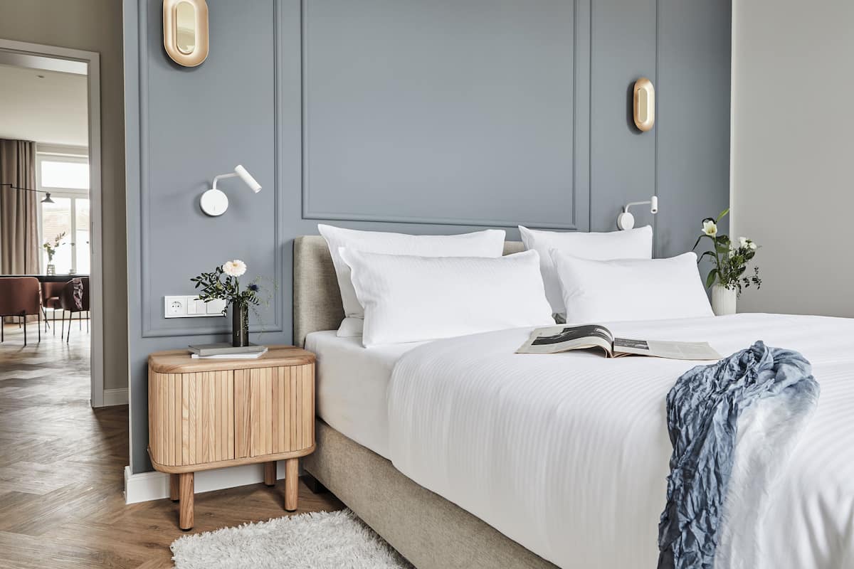 2 habitaciones, ropa de cama hipoalergénica y decoración personalizada
