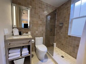 Hair dryer, towels