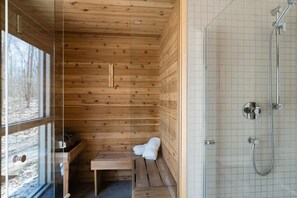 Sauna - Chalet Nova - Spa, Sauna & in the Nature (Chertsey)