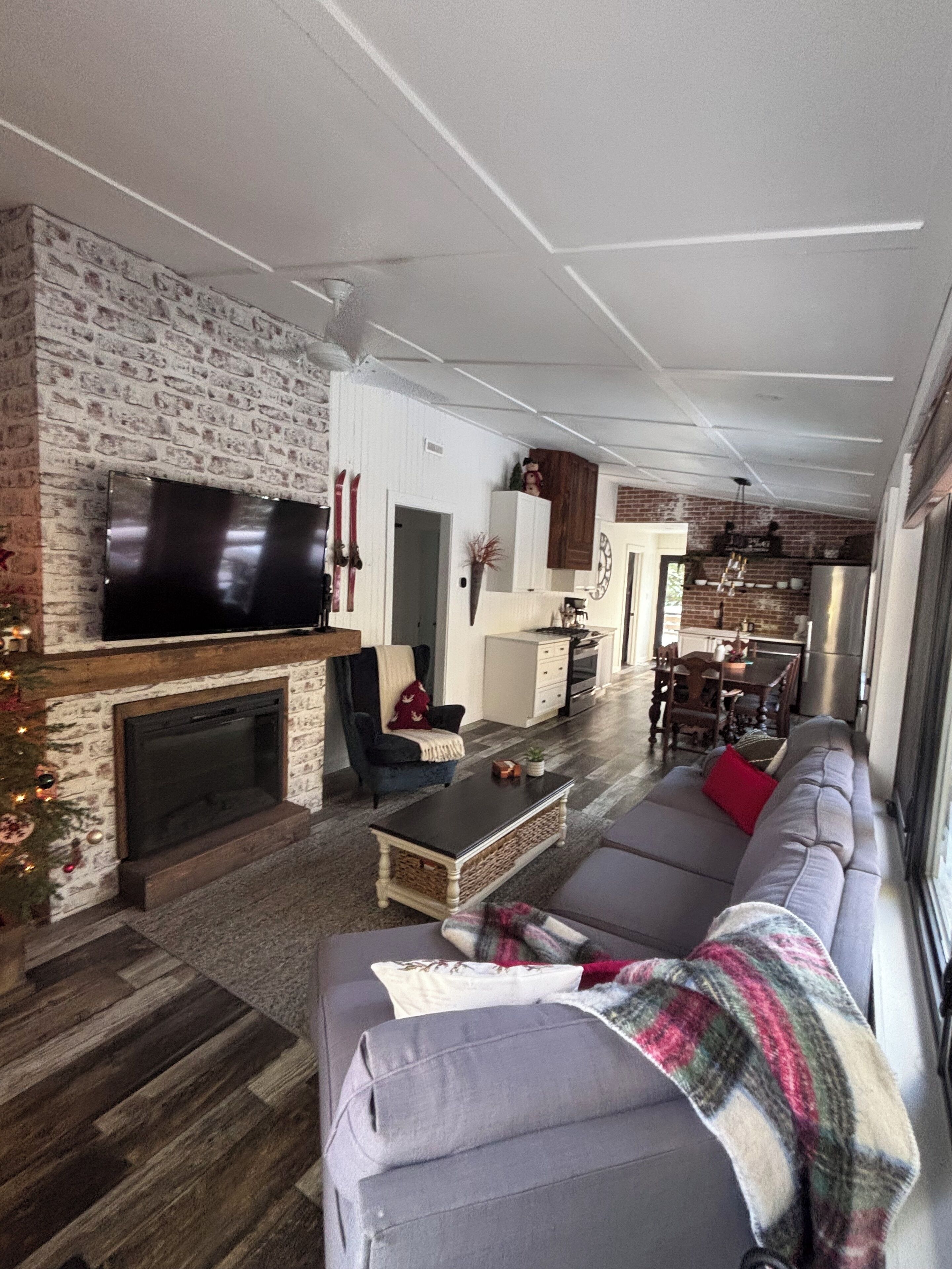 TV connectée, cheminée