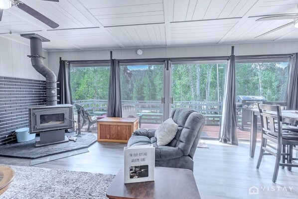 TV, fireplace, DVD player