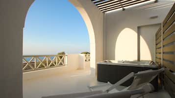 Maisonette with Sea view & hot tub | Terrace/patio