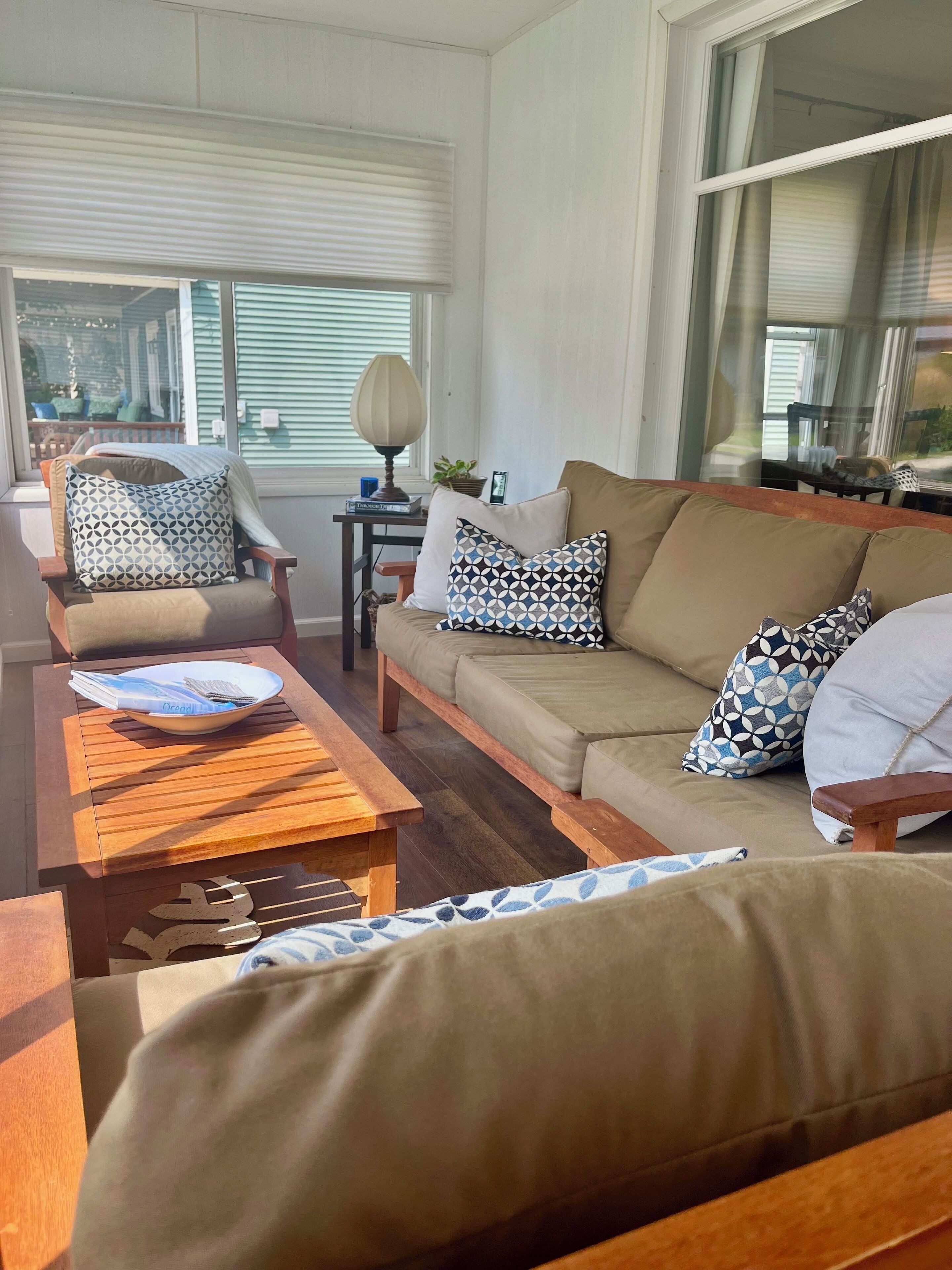 Glorious Screened Porch Enclosed With All Weather Sliding Glass Windows