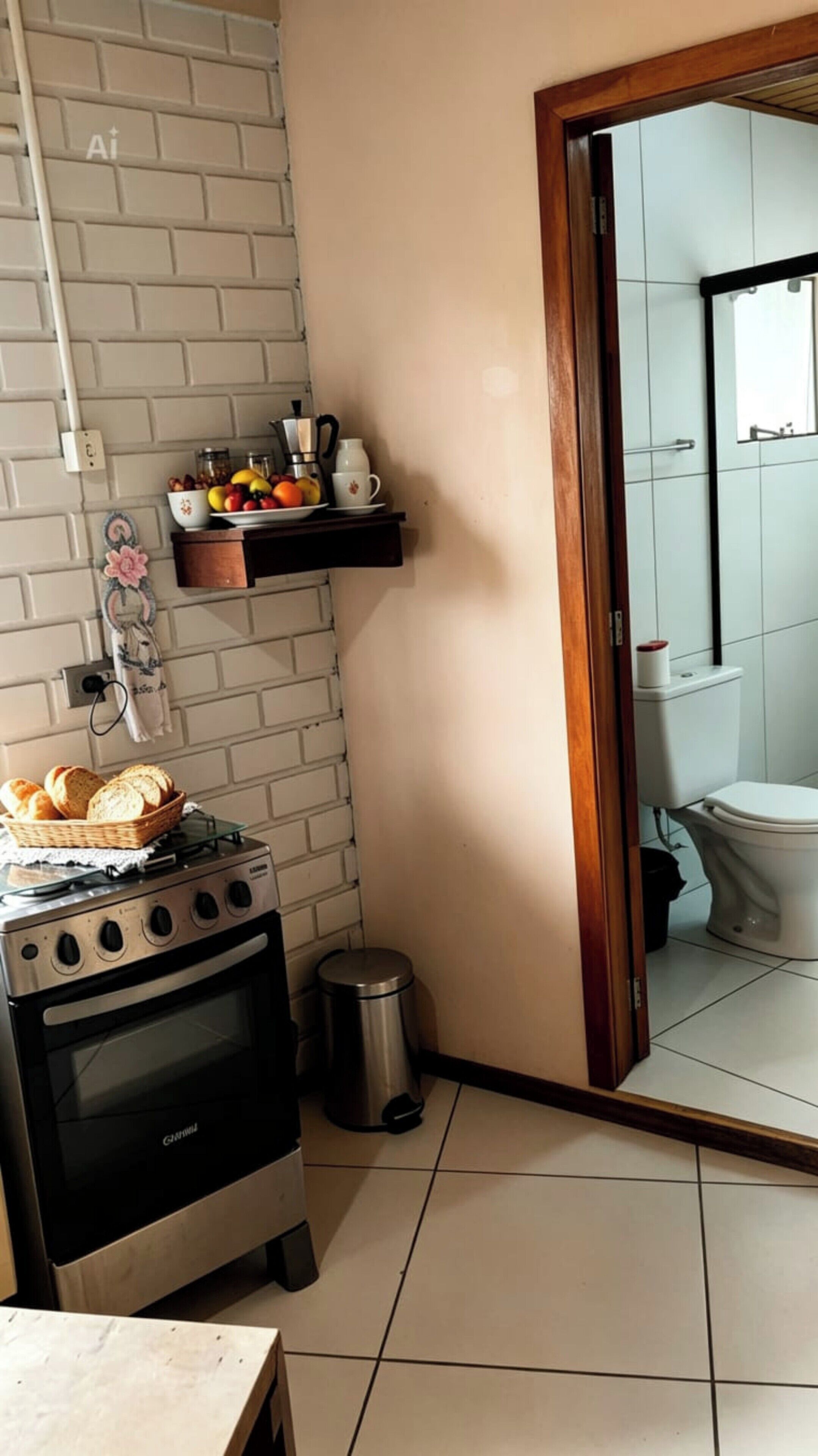 Kamar Triple Ekonomi, 1 kamar tidur, dapur, pemandangan kolam renang | Dapur pribadi