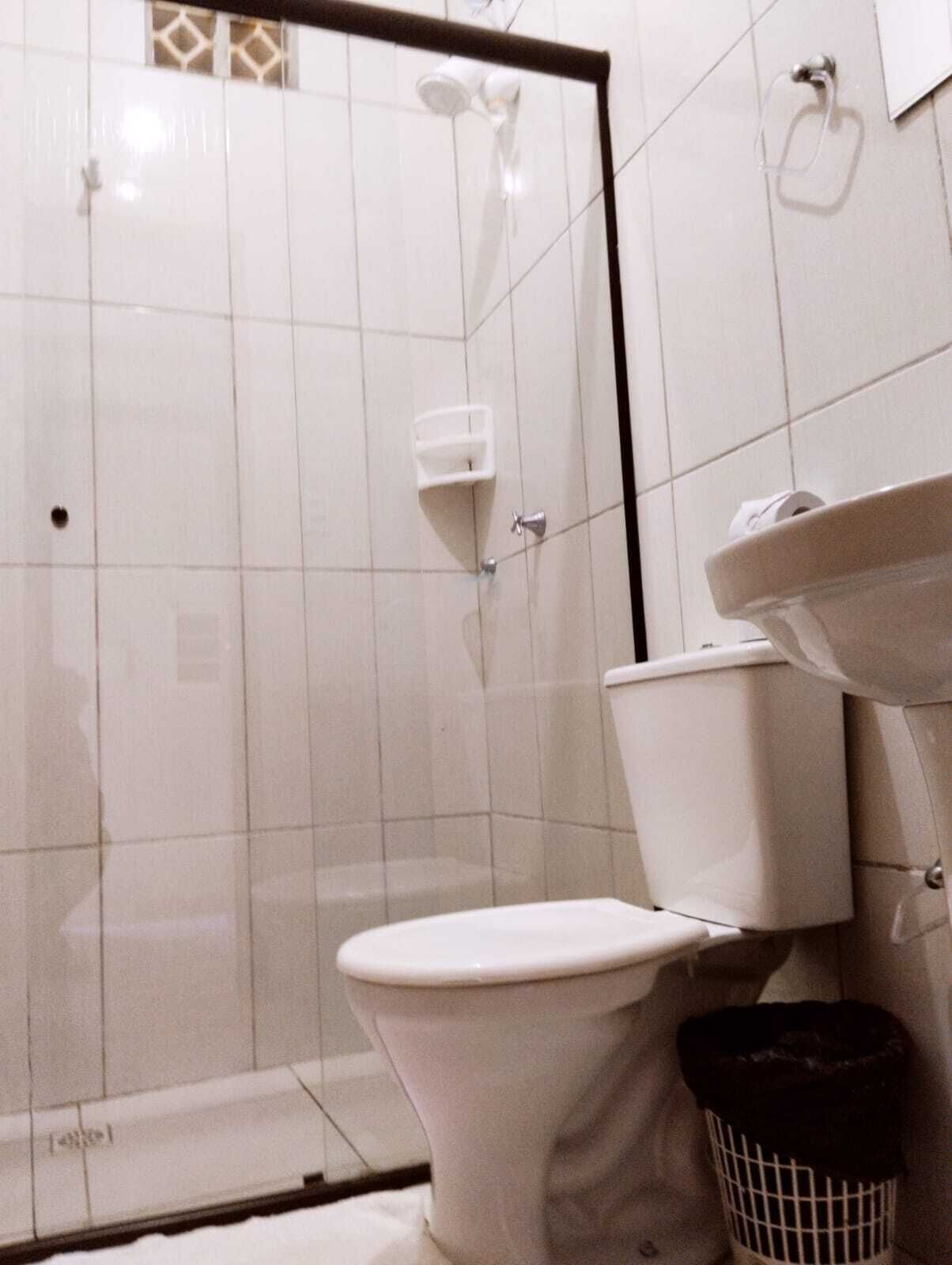 Economy Double Room, Garden View | Bathroom | Shower, towels, soap, toilet paper