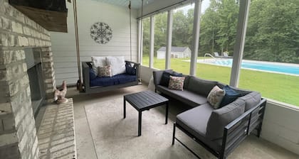 Quiet, secluded 4 bedroom home with large pool.
